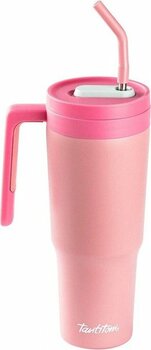 Tantitoni Pipetli Paslanmaz Çelik Termos Bardak 1.2lt Pembe Pembe