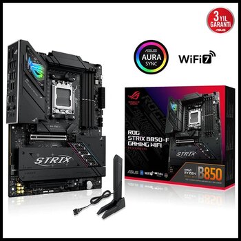 Asus Rog Strıx B850-F Gamıng Wıfı7 Neo, 4Xddr5, 4X M2, Hdmı, Dp, 2Xtype-C, Wi-Fi 7, Bluetooth V5.4, Am5 Soket Gamıng Ana