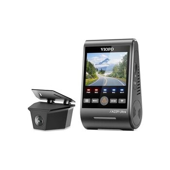 Viofo A229 Ultra-W 2 Kameralı Ön ve Arka Dış Su Geçirmez 4k+4k Sony Starvis 2 Sensörlü Dual Hdr Wi-Fi 6 Gps'li Araç Kamerası
