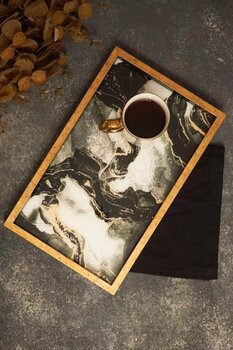 Karaca Home Moroccan Marble Tepsi 40x25 cm