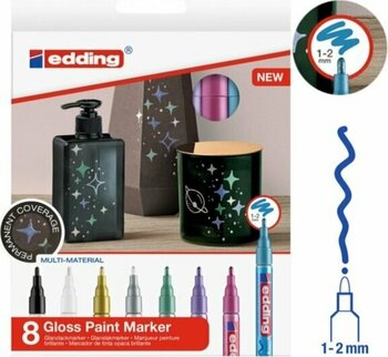 Edding 751 Örtücü Boya Kalem Seti 8Li + Metalik Tonlar