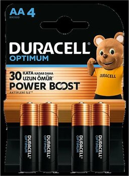 Duracell Optimum Powerboost Aa Kalem Pil 4'lü 2 Adet
