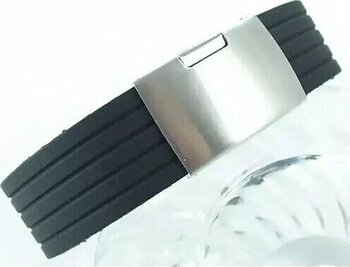 Ezgi Elektronik Siyah Klipsli Kauçuk Silikon Saat Kordonu 20mm Spor Akıllı Pimli Saat Kayışı