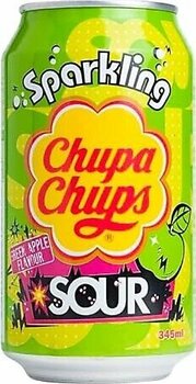 Chupa Chups Sparkling Green Apple Flavour - Yeşil Elma Aromalı Gazlı İçecek 345 Ml