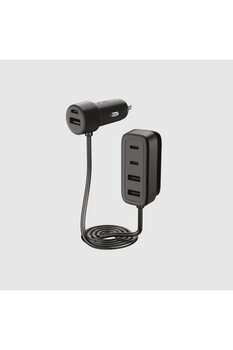 Ttec Şarj Akım Korumalı 6 Portlu 90W Araç Çakmaklık Şarjı Tüm Araçlarla Uyumlu Araç Şarj İstasyonu