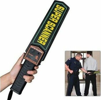 Azemax Scanner Üst Arama El Dedektörü Metal Demir Bozuk Para Güvenlik - Siyah