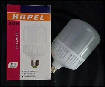 Hopel 50 Watt E-27 Duylu Beyaz Işık LED Torch Ampul - 40 - 50 W