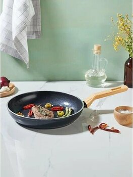 Falez ARS-3015 Aurıs Siyah 30 cm Alüminyum Yapışmaz Taban Kızartma Tava