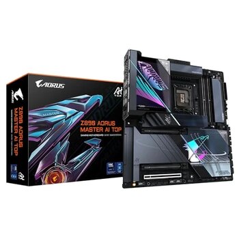 Gıgabyte Z890 Aorus Master Aı Top Anakart - Intel Core Ultra (Seri 2) Cpu'ları, 20+1+2 Fazlı Vrm'yi, 9500 Mhz'e Kadar Ddr5 (Oc), Pcıe 5.0 M.2, Wi-Fi 7, Thunderbolt 4'Ü Destekler