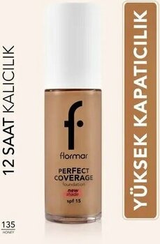 Flormar Perfect Coverage 135 Hazel Yoğun Kapatıcı Su Bazlı Fondöten