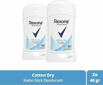 Rexona Motion Sense Kadın Stick Deodorant Cotton Dry 48 Saat Koruma 40 g X 2 Adet
