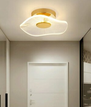 burenze Luxury Exclusive Plafonyer Tavan Led Avize Jellyfish Gold Sarı Ledli Avize