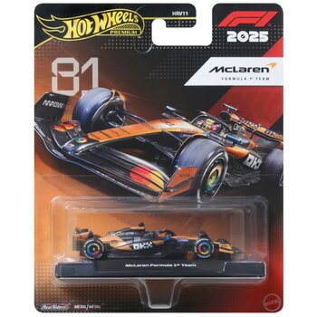 Hot Wheels Premium 2025 Formula 1 Diecast Cars Mclaren F1 Team No. 81 Siyah - Turuncu