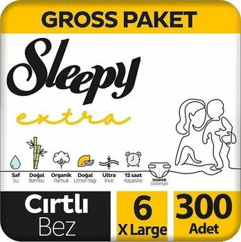Sleepy Extra Bebek Bezi Gross Paket 6 Beden 100X3 300 Adet - 100