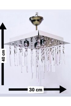 öalpa Perim 3'lü Kristal Taşlı Salon Mutfak Yatak Odası Model Avize