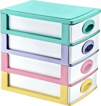 IRAK PLASTİK Çekmeceli Kutu 4 Katlı Posta Rafı Saklama Çekmecesi Plastik