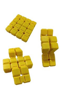 ÇEÇEN HOME (1 ADET) 3D Flament Sonsuz Stres Küpü, Eğitici Küp Oyuncak