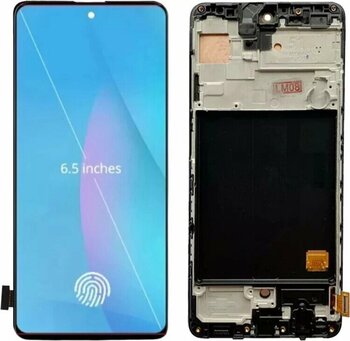 Samsung Galaxy Uyumlu A51 A515f Lcd Ekran Dokunmatik Çıtalı Oled Siyah