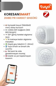 koresan Tuya Zigbee Pır Hareket Sensörü