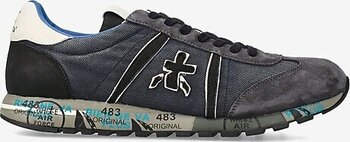 Premiata Erkek Logo Kabartma Desenli Kumaş ve Süet Detaylı Rahat Taban Gri Sneaker Lucy 7770-ANTRASİT - 43