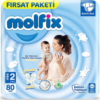 Molfix 2 Numara Mini 80'li Bebek Bezi