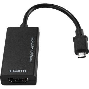 Micro USB - HDMI Adaptörü, 1080P Micro USB Otg HDMI Çevirici Dönüştürücü Hub - Siyah