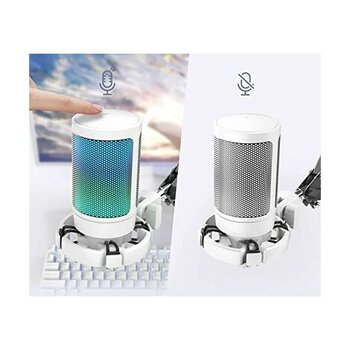 Fifine Ampligame A6T Twitch - Youtuber - Gamer - Tiktok - Yayıncı USB Mikrofon Seti (Beyaz) - Option-1 - 001-Renkli