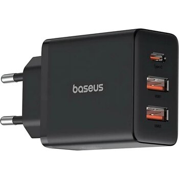 Baseus Gan5 Siyah 2x USB 1x Type-C Hızlı Şarj 30W Şarj Adaptörü