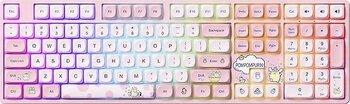 Akko 5108B Plus Pompompurin RGB Pembe V3 Piano Pro Switch Kablolu/Kablosuz Mekanik Oyuncu Klavyesi