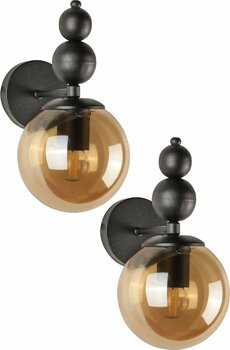 Begüsa Sonsuz Aplik 2 Adet Siyah Bal Cam