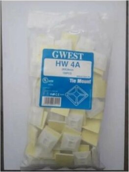 Gwest Yapışkan Kroşe 28x28 (100adet) Yapışkanlı Kablo Bağı Tutucu