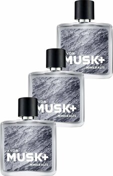 AVON Musk Mineralis Erkek Parfüm Edt 75 Ml. Üçlü Set