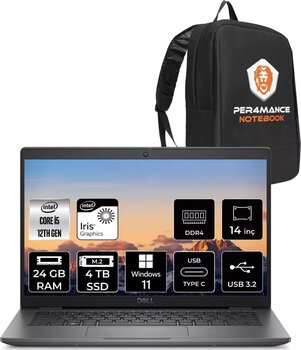 Dell Latitude 3440 İ5-1235U 24Gb Ram 4Tb Ssd 14'' Fhd W11Home Dizüstü Bilgisayar & Per4 Çanta