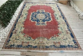 Kayra Export Eskitme Kırmızı Halı