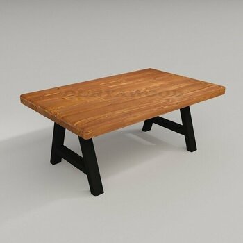 Deryawood Masif Ahşap Laurus Orta Sehpa 70*100*45 cm - Açık Ceviz - 70 x 100 x 45 cm