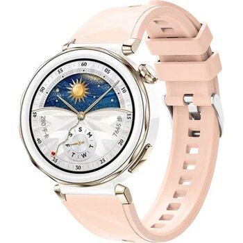 Huawei GT5 Pro 42 mm KRD-129 Pembe Kordon Strap Kayış