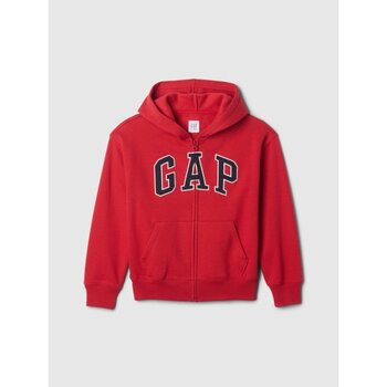 Gap Erkek Çocuk Kırmızı Relaxed Gap Logo Fermuarlı Sweatshirt - M