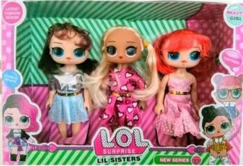 SUDEN Gerçek Saçlı Lol Bebek 3 Adet L.o.l. Bebekler Lol Bebek L.o.l. Haır Goals 3 Lü Bebek Yeni Seri