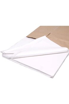 OzmeralBaskı Beyaz Pelur Kağıt Hediye Paketleme Ambalaj Kağıdı 50x70 Cm 100 Adet Ekonomik Paket Dolgu Kağıdı