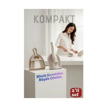 Calperia Profesyonel 2'li Fırça Faraş Seti El Süpürgesi & Mini Kürek Toz Toplama Seti