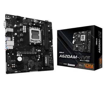Asrock A620AM-HVS AMD A620 Soket AM5 DDR5 6800(OC)MHz mATX Gaming (Oyuncu) Anakart