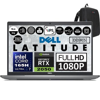 Dell Latitude 5550 Intel Core Ultra 7 165h 16gb Ddr5 256gb Ssd Nvidia Rtx2050 4gb Windows 11 Home 15.6" 250nit Fullhd Taşınabilir Bilgisayar Xctol555015emeah01 + Zetta Çanta