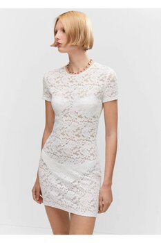 MANGO Woman Güpür Mini Elbise XS Beden