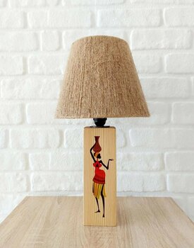 Retro Now Africa Ahşap Ayakli Abajur