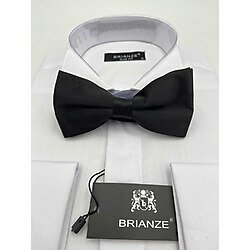 Brianze Siyah Düz Renk Saten Papyon