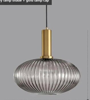 Rsylight Rustik Dekoratif Metal Modern Füme Opal Camlı Tekli Avize