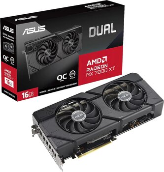Asus RX 7800 XT Dual OC Edition DUAL-RX7800XT-O16G 256 Bit GDDR6 16 GB Ekran Kartı