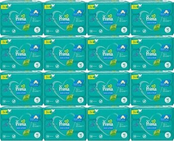 Prima Islak Havlu Mendil Temiz ve Ferah (Bitki Bazlı) 48 Li Set (16PK*3) 2496 Yaprak