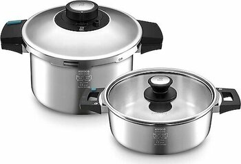 Karaca Quick and Safe 6 lt + 8 lt İndüksiyon Tabanlı Düdüklü Tencere Seti