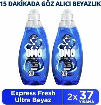 Omo Express Fresh Ultra Beyaz Sıvı Çamaşır Deterjanı 1480 Ml X2